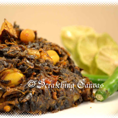 Mochar Ghonto: Banana Flower/Blossom Dry Curry