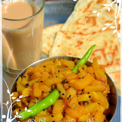 Alu Kumro Chechki : Stir Fried Pumpkin with Potato