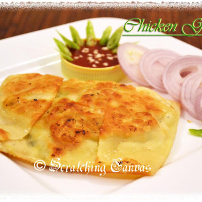 Chicken Gözleme with veggies : Turkish Mughlai Paratha: Bideshi Khana Desi Andaz