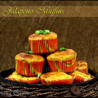 Garlicky Corn Jalapeno Savory Muffins