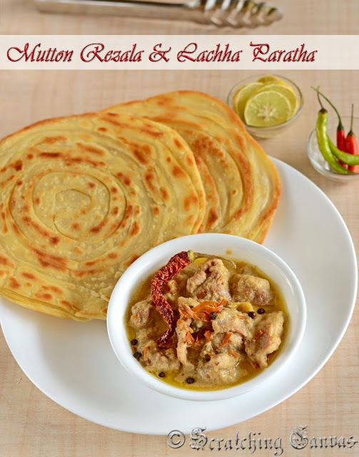 Lachha Paratha with Mutton Rezala