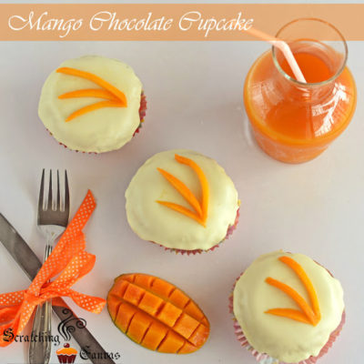 Fresh Mango & White Chocolate Cupcake