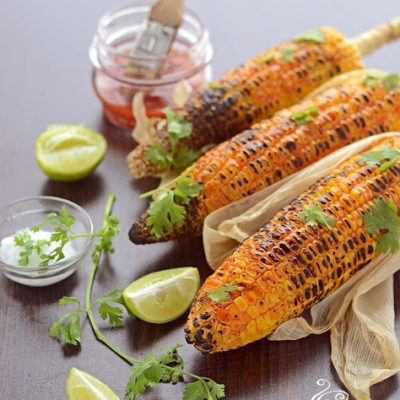 Grilled Chili Sambal Corn: Grilled Corn with Spicy Chili Oil