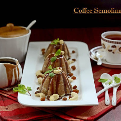Coffee Semolina Cup with Chocolate Ganache: A Fusion Dessert