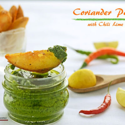 Green Coriander Pesto with Chili Lime