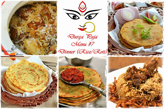 Durga Puja Dinner Roti Rice