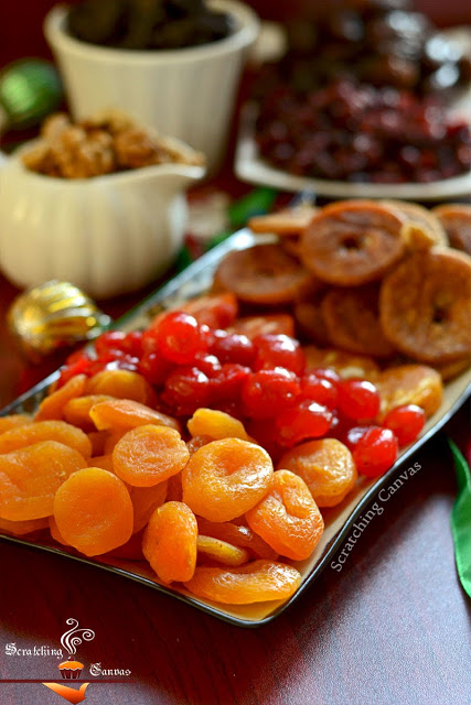 Dried fruits for christmas cake