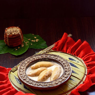Dudh Puli or Coconut Stuffed Rice Dumpling: Makar/Poush sankranti special