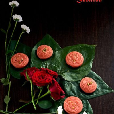 Rose Sandesh | Rose Fudge | Golap Sandesh