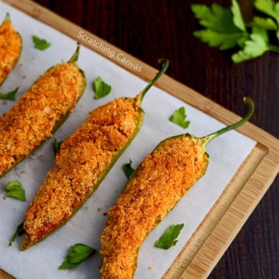 ‘0’ Oil Skinny (Baked) Jalapeno Poppers with Spicy Sausage Mix