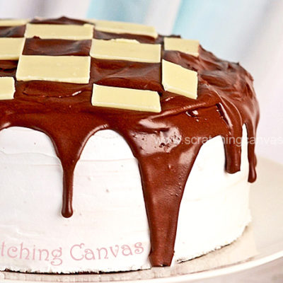 Classic Checkerboard Cake with Chocolate Mousse