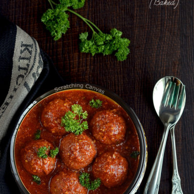 Skinny Baked Vegan Meatballs | Gluten Free