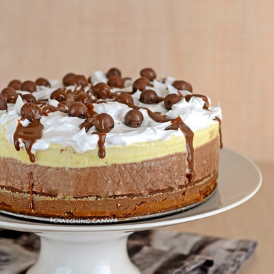 Icecream Cake with Chocolate Mousse & Malt Balls