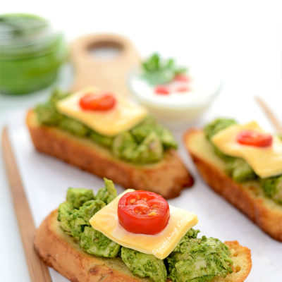 Pesto Chicken Bruschetta