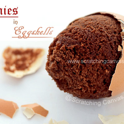 Brownies baked in Egg shells | Easter Breakfast