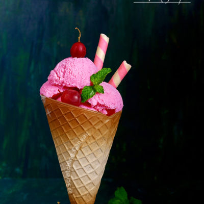 Skinny Vegan Red Grapes Ice-cream | No Churn Ice-cream with two ingredients