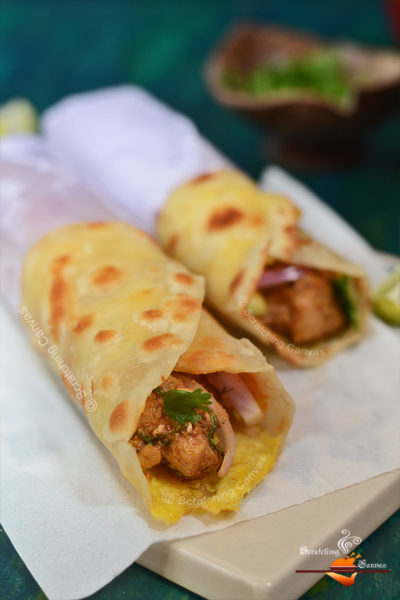 Kolkata Style Chicken Roll Recipe Photography