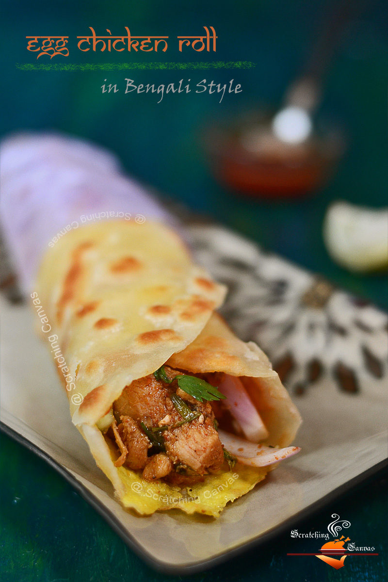 Kolkata Style Chicken Roll Recipe Food Photography