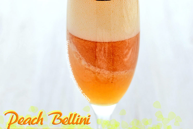 Fresh Peach Bellini Recipe Food Photorgaphy