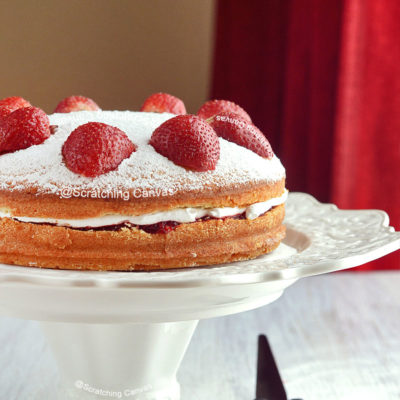 Classic Victoria Sponge Sandwich Cake | British Tea Cake with Strawberry Jam