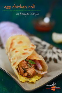 Kolkata Style Chicken Egg Kathi Roll