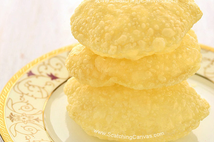 Luchi step by step Recipe Food Photography