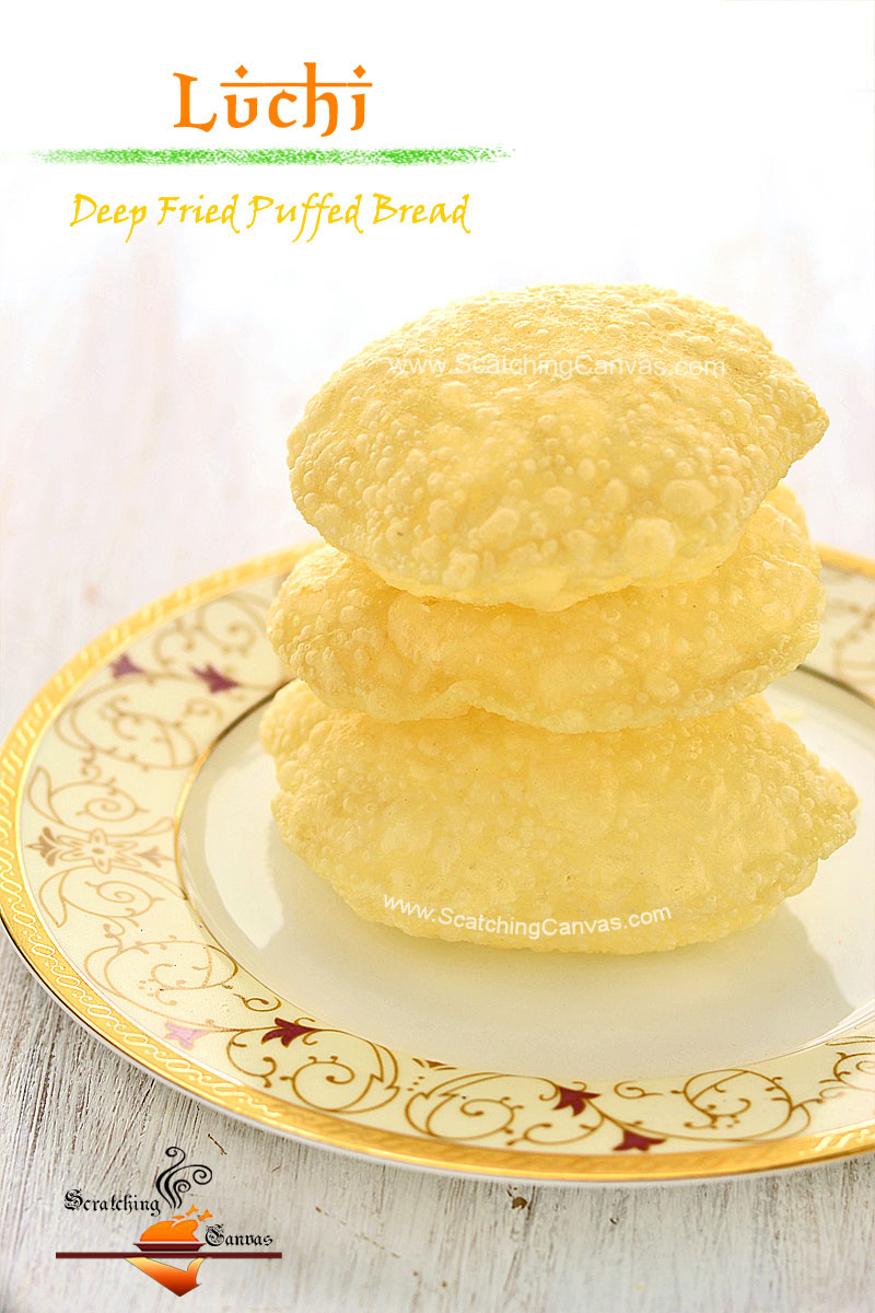 Luchi step by step Recipe Food Photography