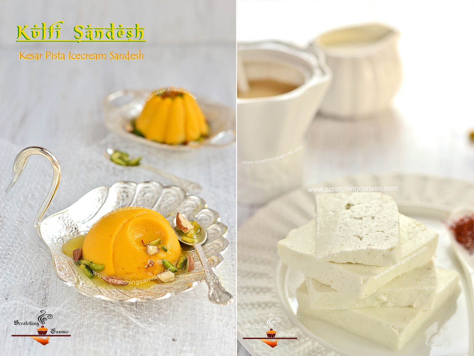 Kesar Pista Sandesh Recipe