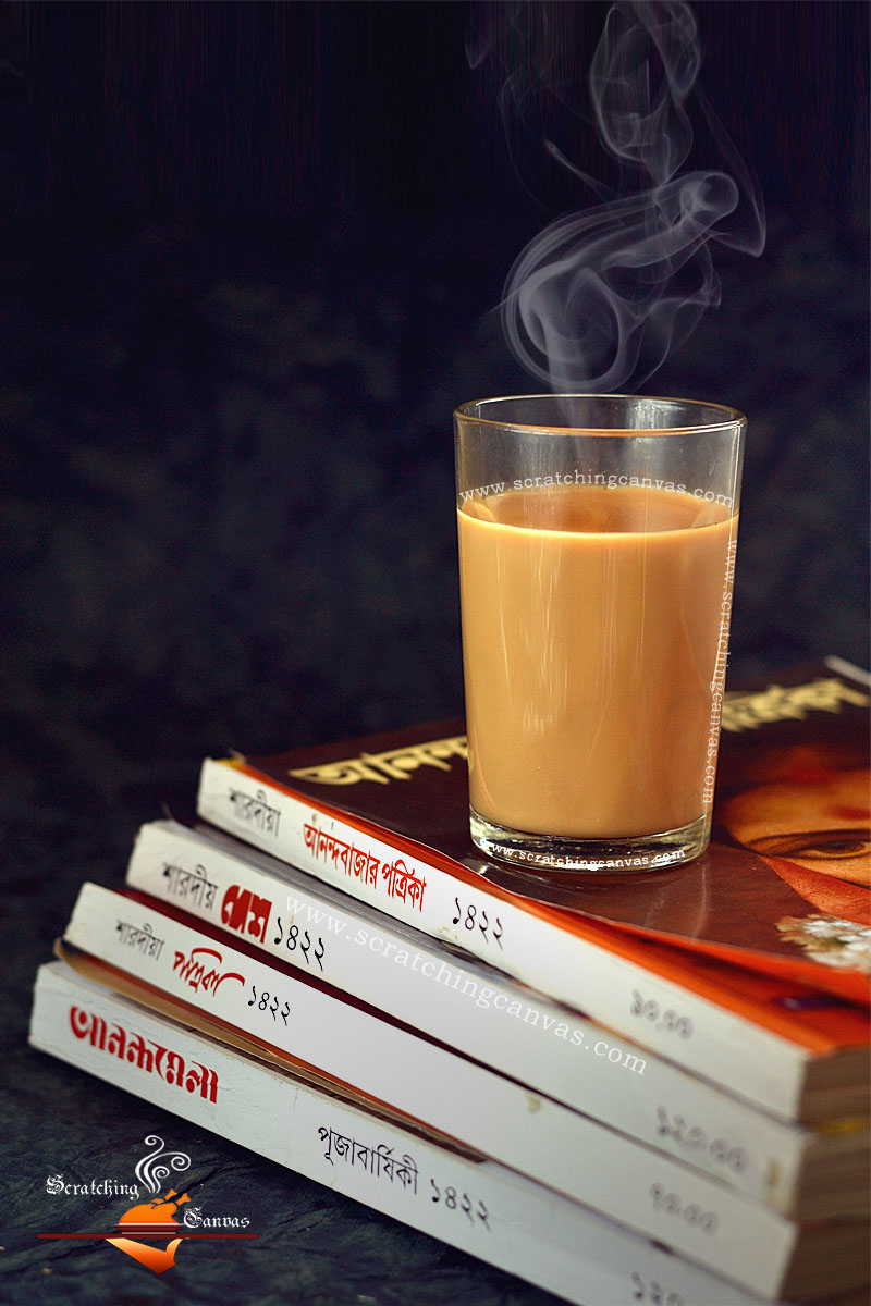 Steaming tea Food Photography