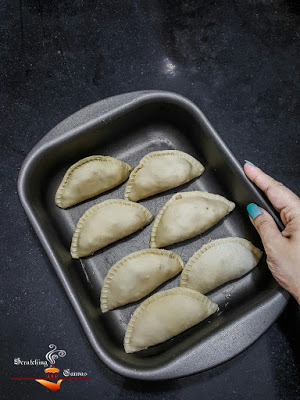 Baked Indian Sweet Empanadas | Chandrakala Suryakala Recipe