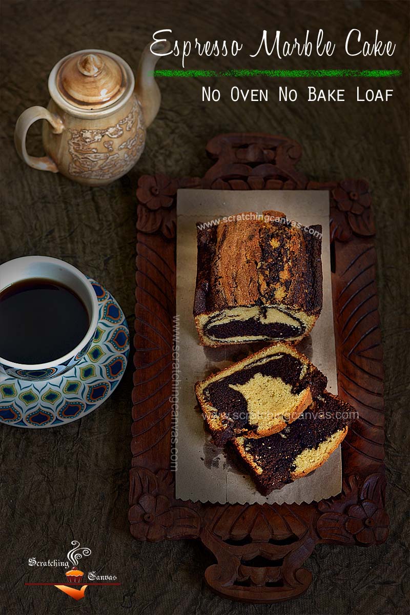 Espresso Chocolate Marble Cake | Chocolate Swirl Bread on stove top
