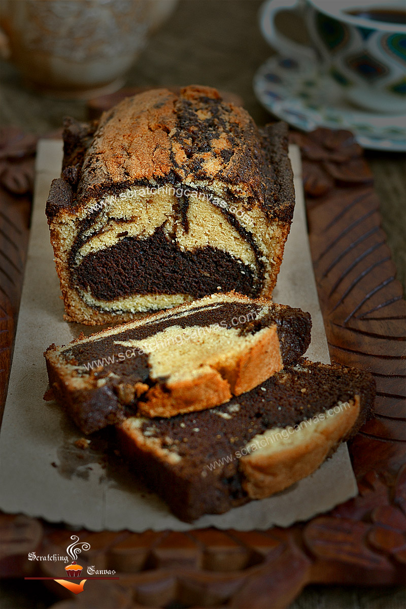 Espresso Chocolate Marble Cake | Chocolate Swirl Bread on stove top