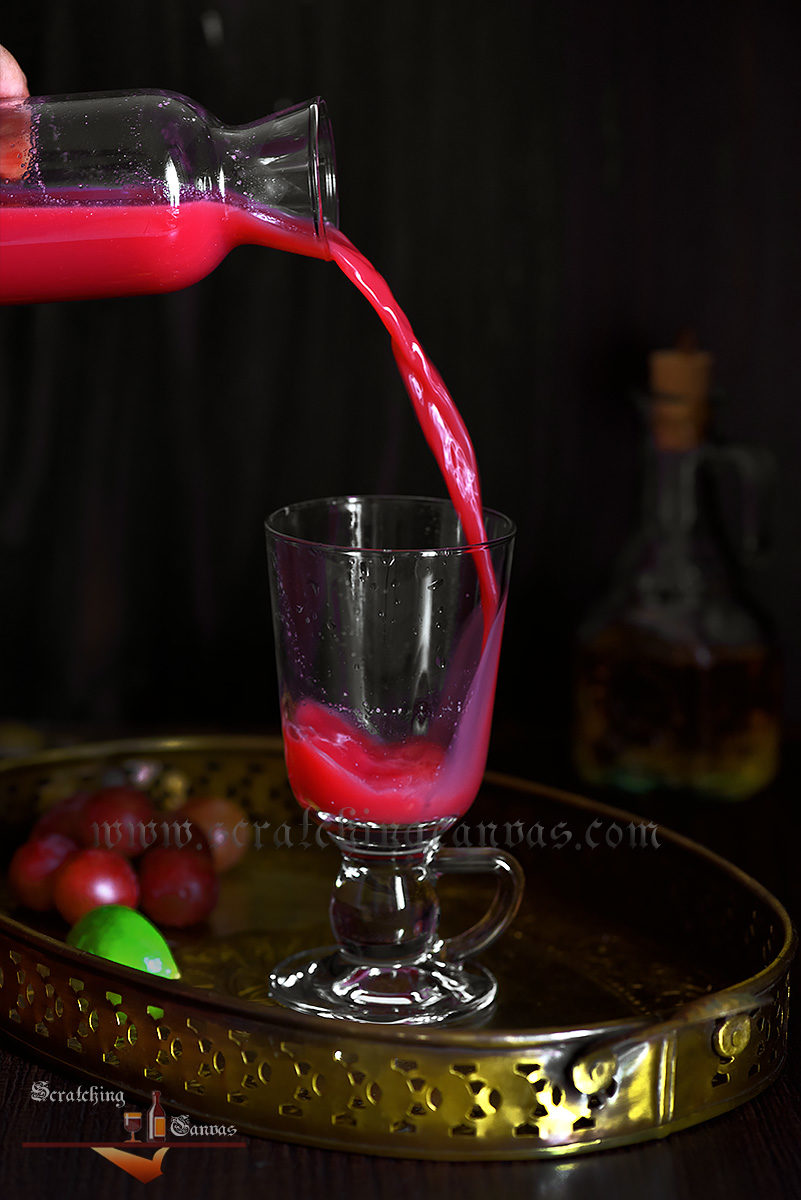 Irish Whiskey Lemonade Pouring Food Photography