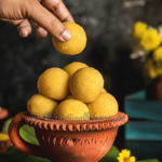 Moong Dal Ladoo Dark Food Photography Styling