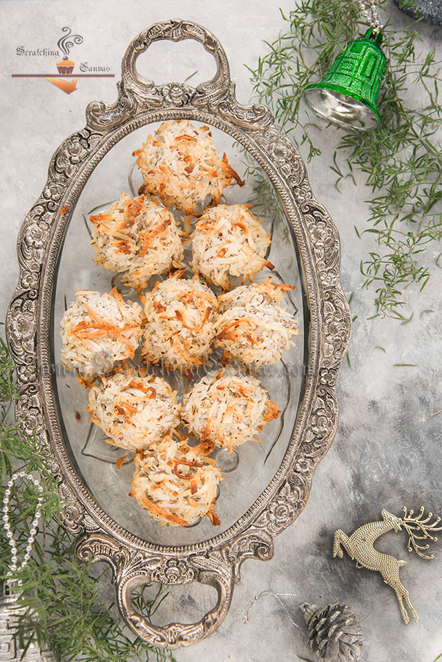 Christmas Coconut Macaroon Food Photography Styling