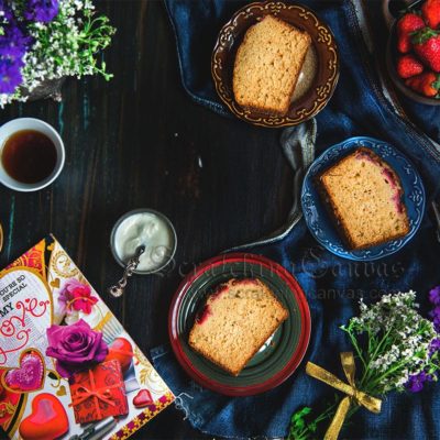 Strawberry Tea Cake | Buttermilk Sponge Cake with Fresh Strawberries