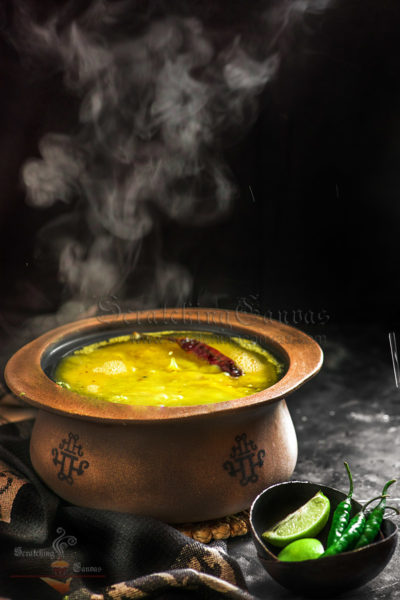 Bengali Kacha Aam Tok Dal Steam Food Photography Styling