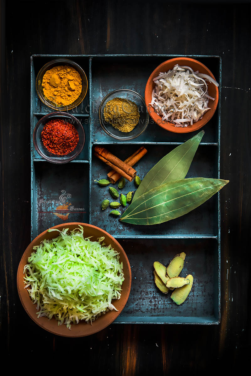 Bengali Papaya Dark Moody Food Photography Styling