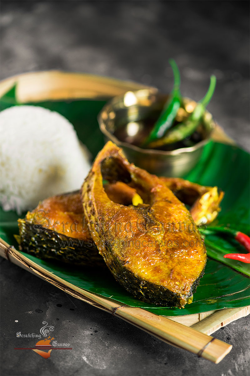 Ilish Mach Bhaja Tel Bhat Recipe Video