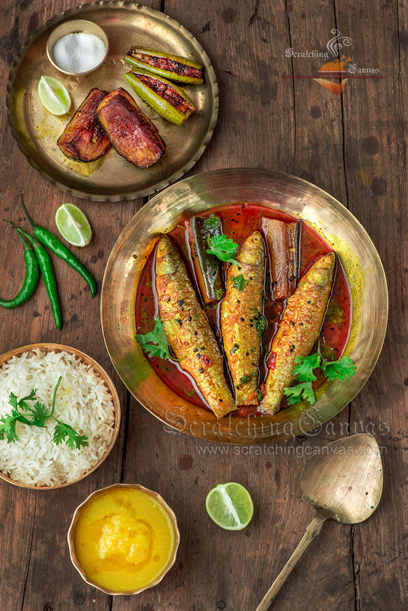 Parshe Macher Jhol Fish Curry Rice Food Styling Photography