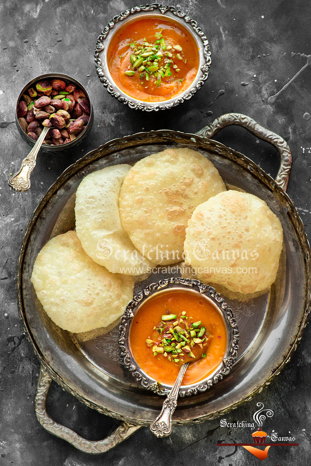 Maharashtrian breakfast Aamras Puri recipe