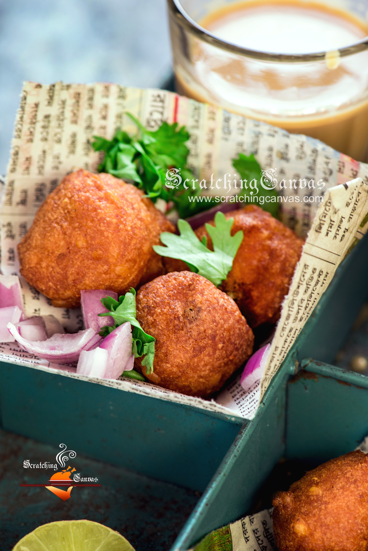 Indian street food Moong Dal Bhajiya Food Photography Styling