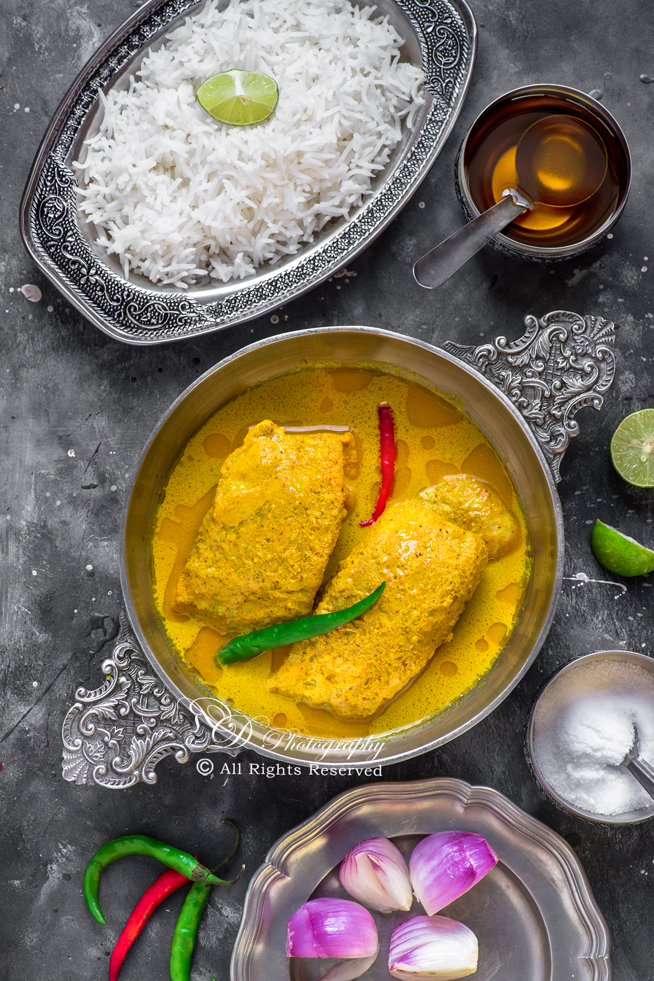 Shorshe Bhapa Maach Food Photography Styling