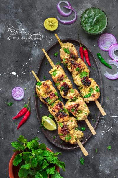 Chicken Reshmi Kebab Food Photography Styling