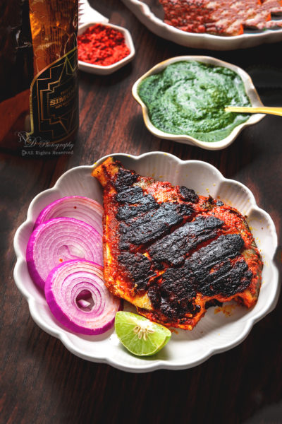 Tandoori Grilled Pomfret Indian style Food Photography Styling