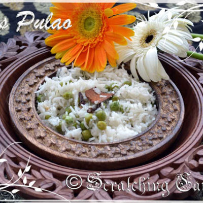 Peas Pulao in microwave under 15 mins