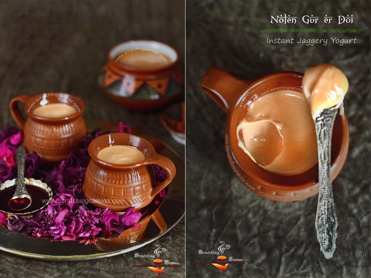 Nolen gur er Mishti Doi Recipe Food Photography