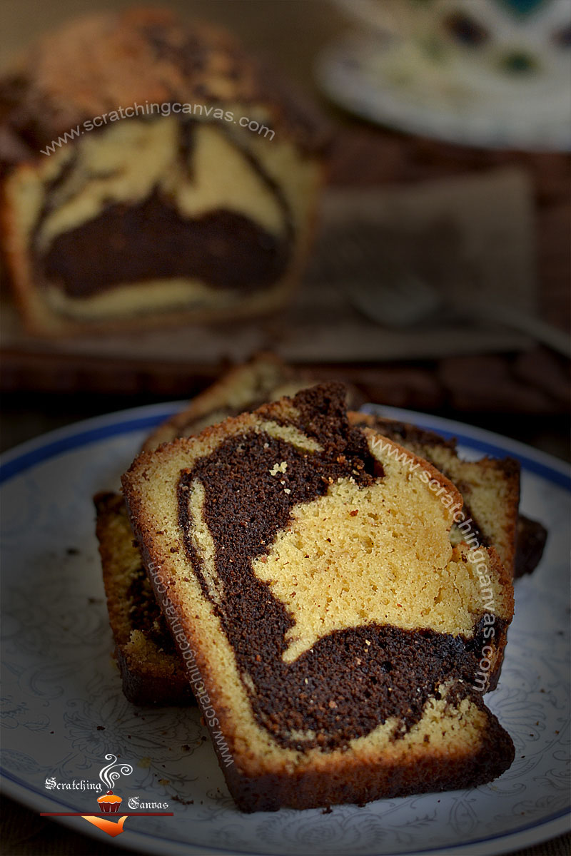 Coffee Marble Loaf on gastop | Chocolate Swirl Bread on stove top