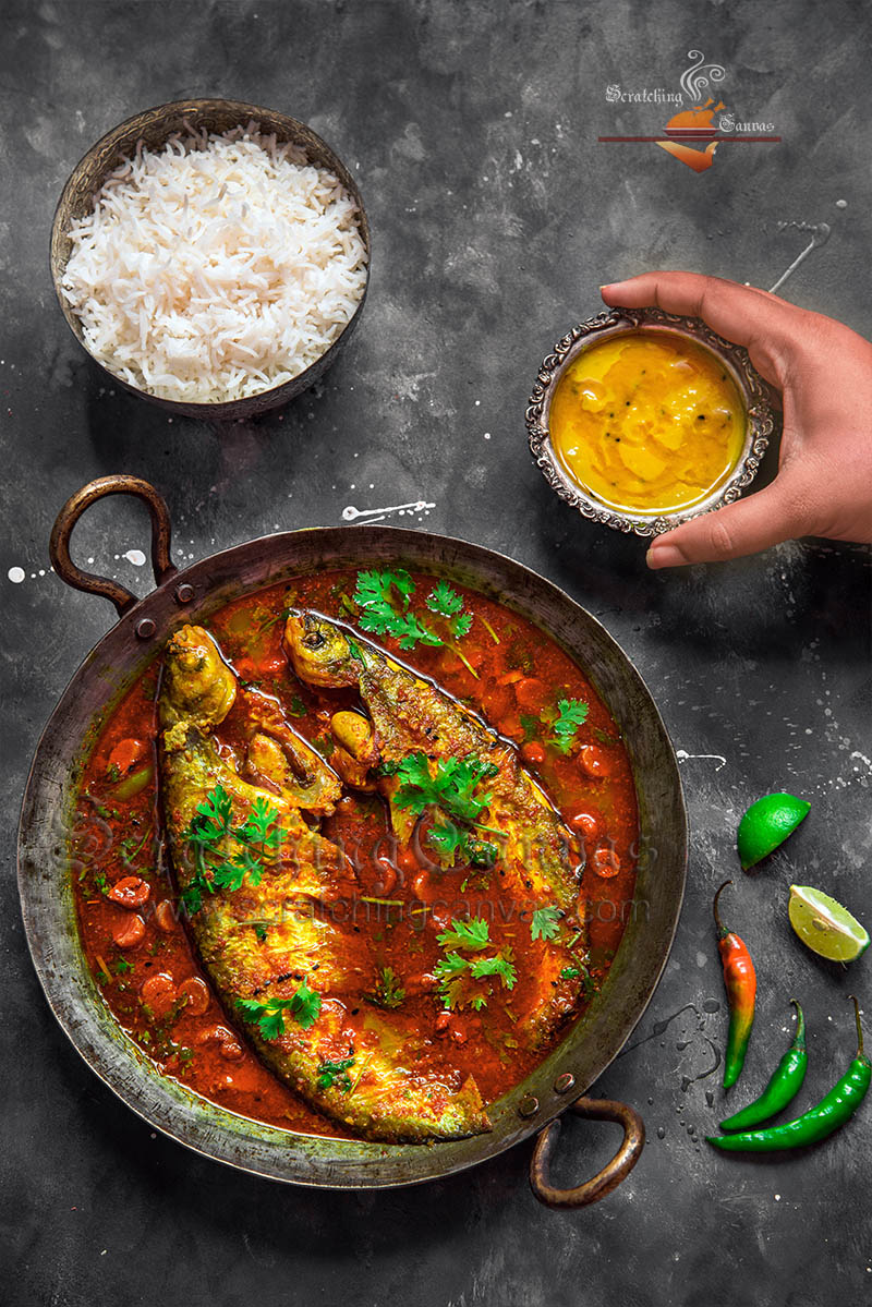 Bangladeshi butterFish Curry Food Photography Styling
