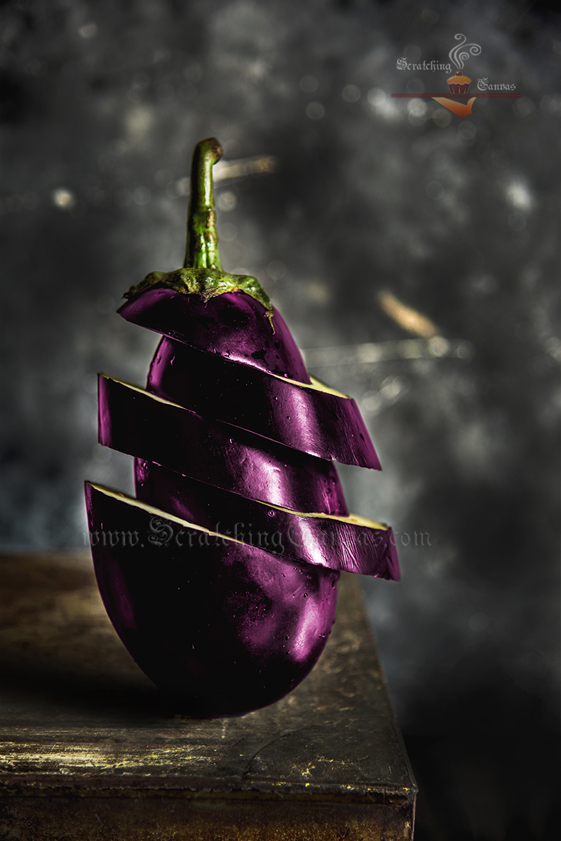 Eggplant Raw Food Photography Styling